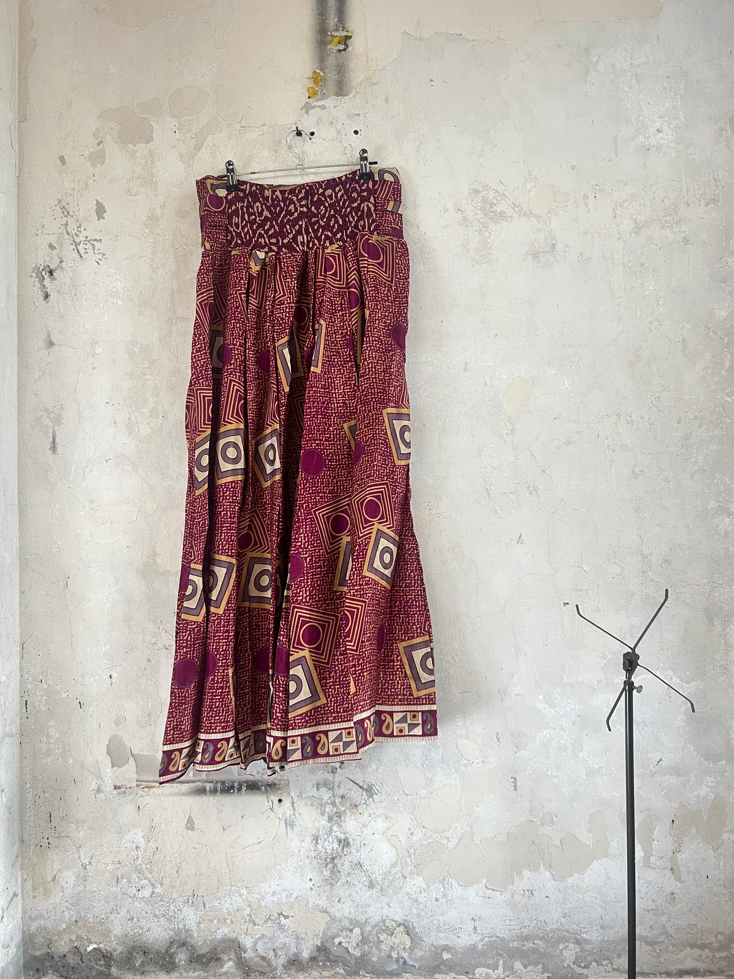 Vintage Silk Pleated Top Skirt