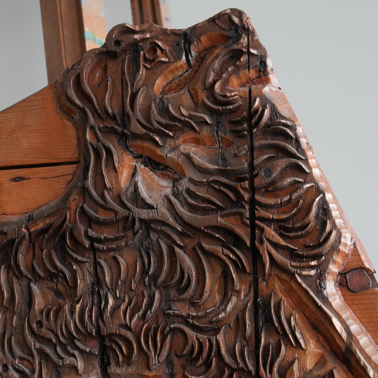 19th Century Hand-Carved Printers Woodblock of a Dog