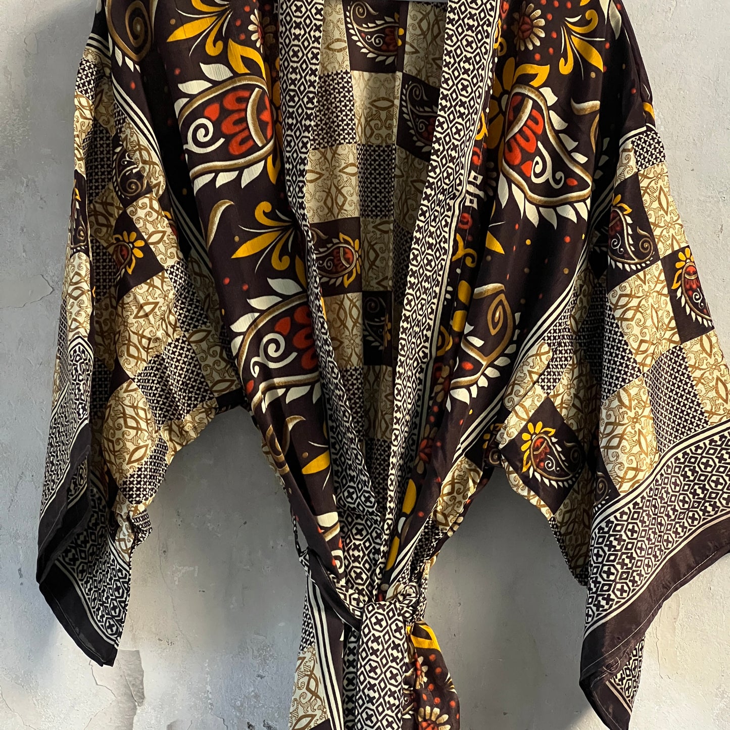 Long Vintage Silk Kimono