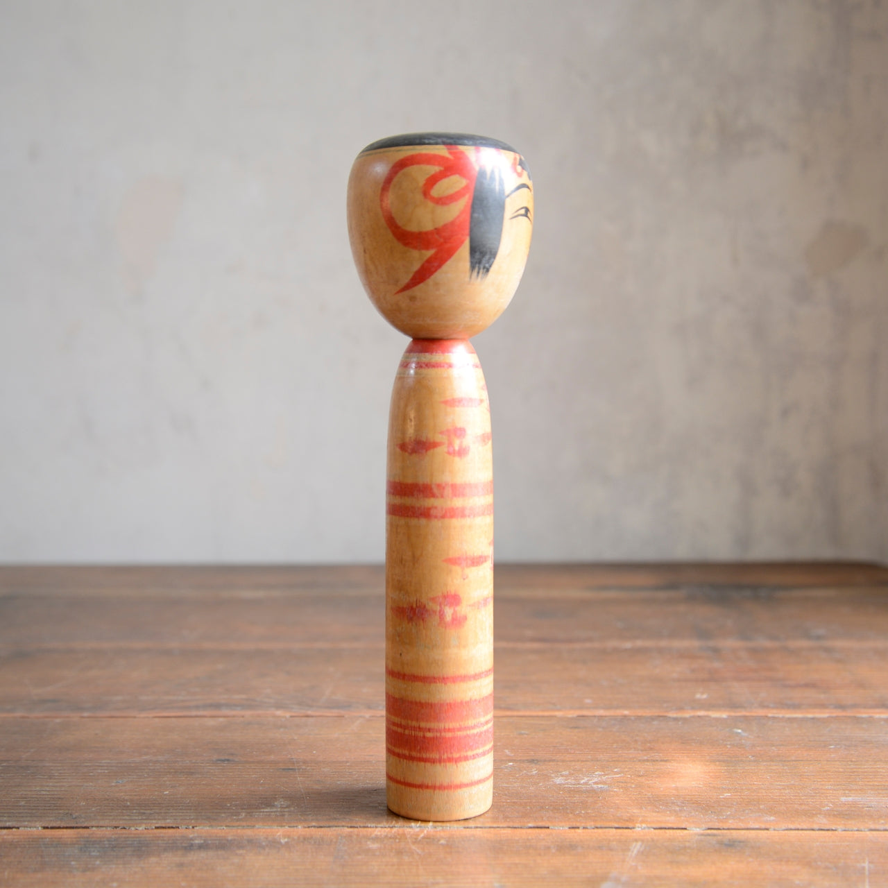 Set of 3 Traditional Japanese Folk Art Kokeshi Dolls