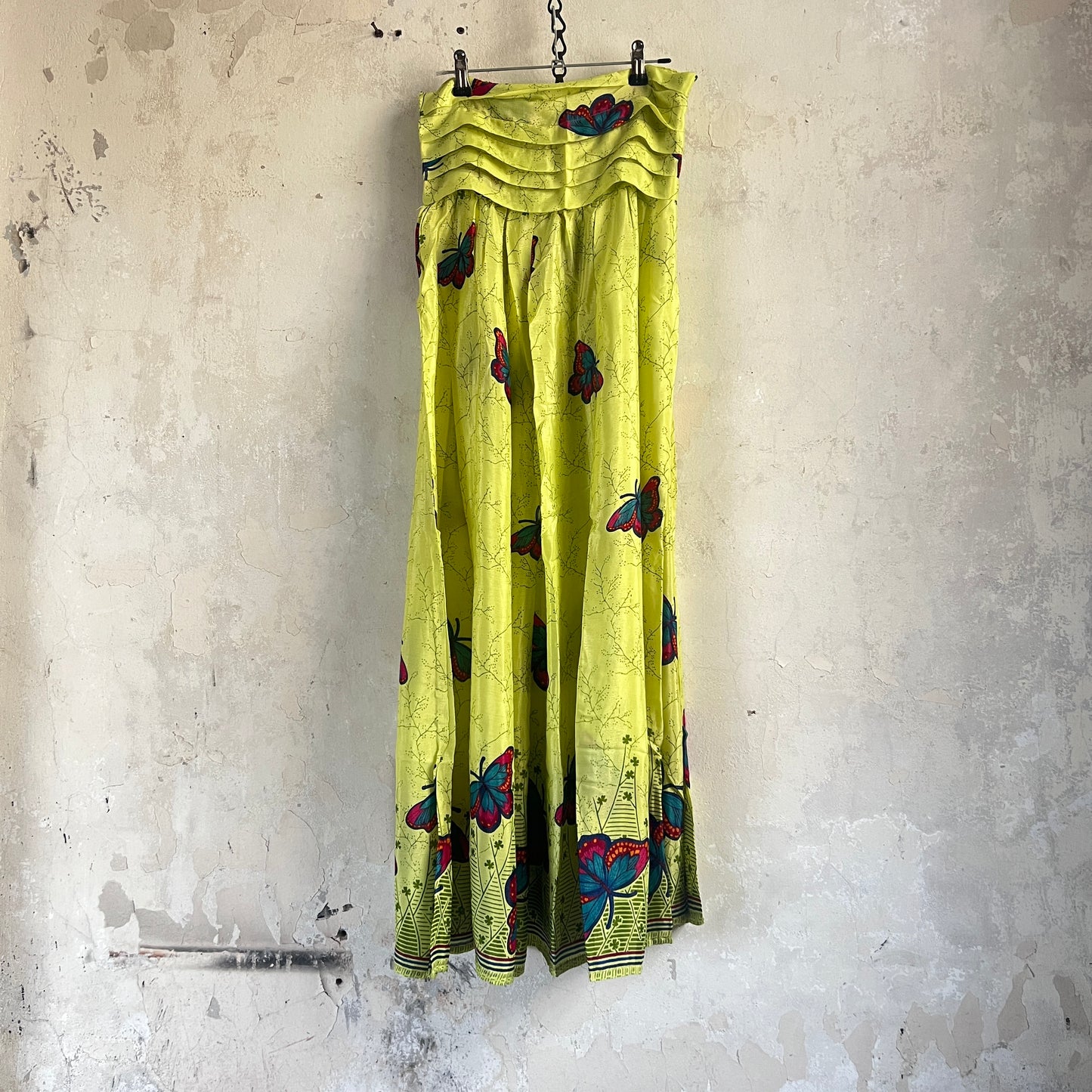Vintage Silk Pleated Top Skirt