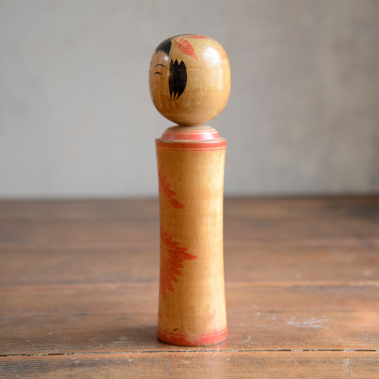 Set of 3 Traditional Japanese Folk Art Kokeshi Dolls