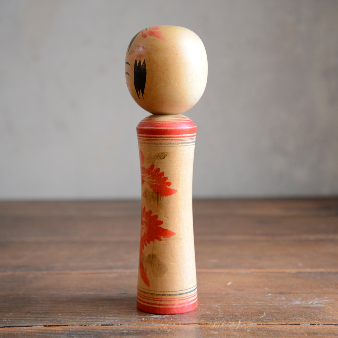 Set of 3 Traditional Japanese Folk Art Kokeshi Dolls