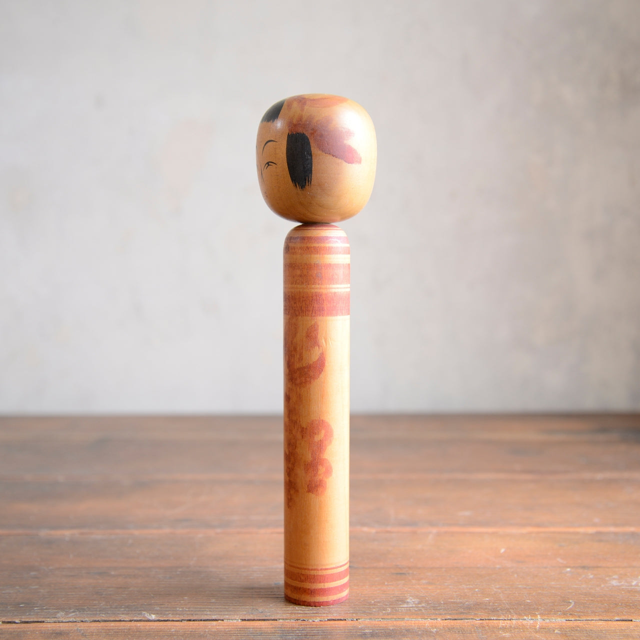 Set of 2 Traditional Japanese Folk Art Kokeshi Dolls