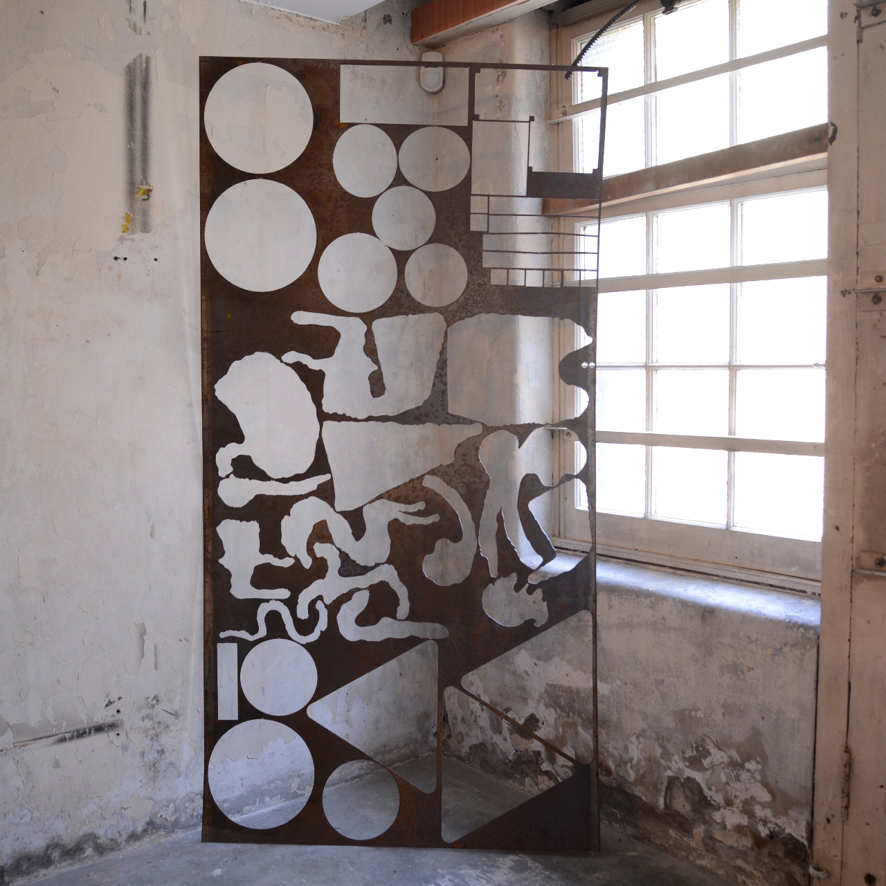 Steel Art Piece - Triangles