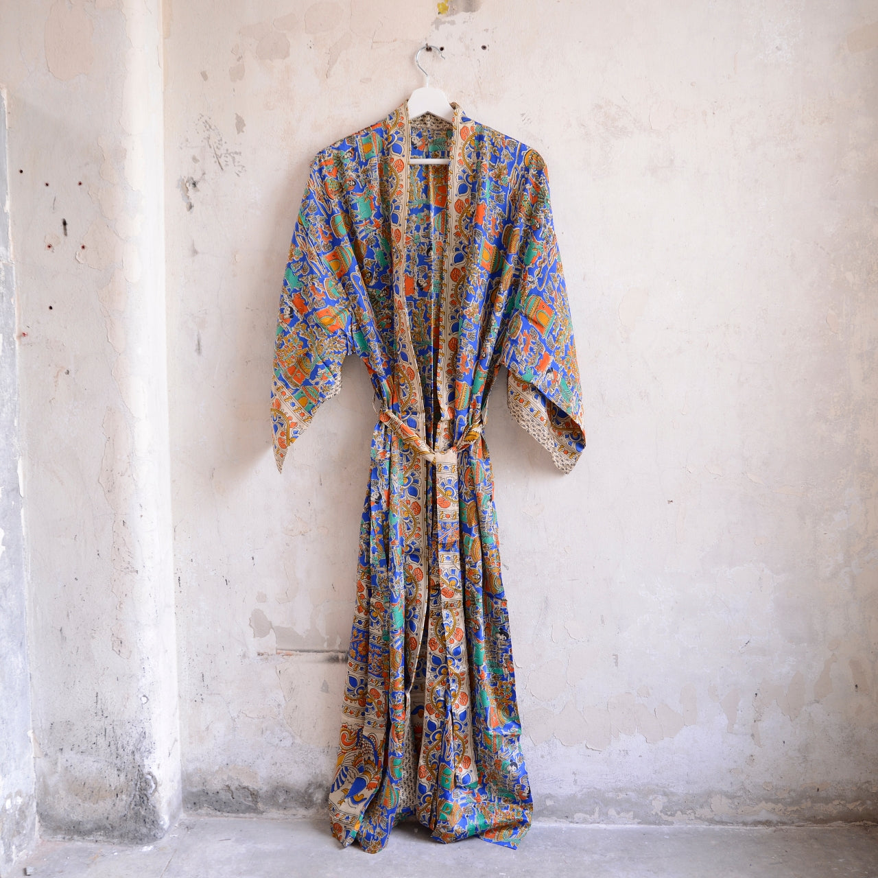 Long Vintage Silk Kimono
