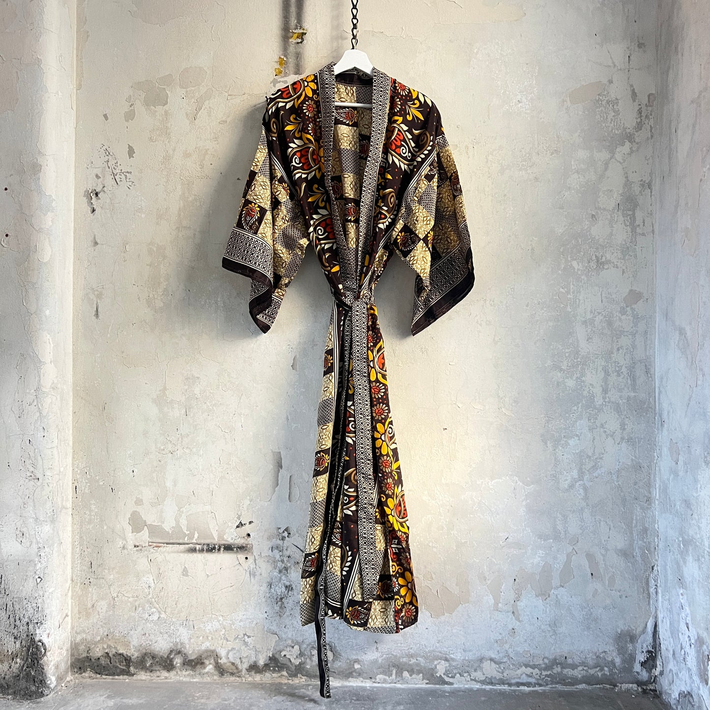 Long Vintage Silk Kimono