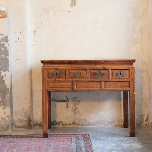 Antique 18thC Chinese Elm Alter Console Table