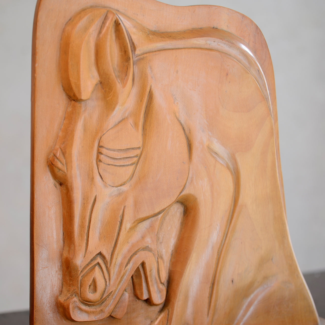 1970’s Wooden Bas-Relief Plaque -  Horse Head