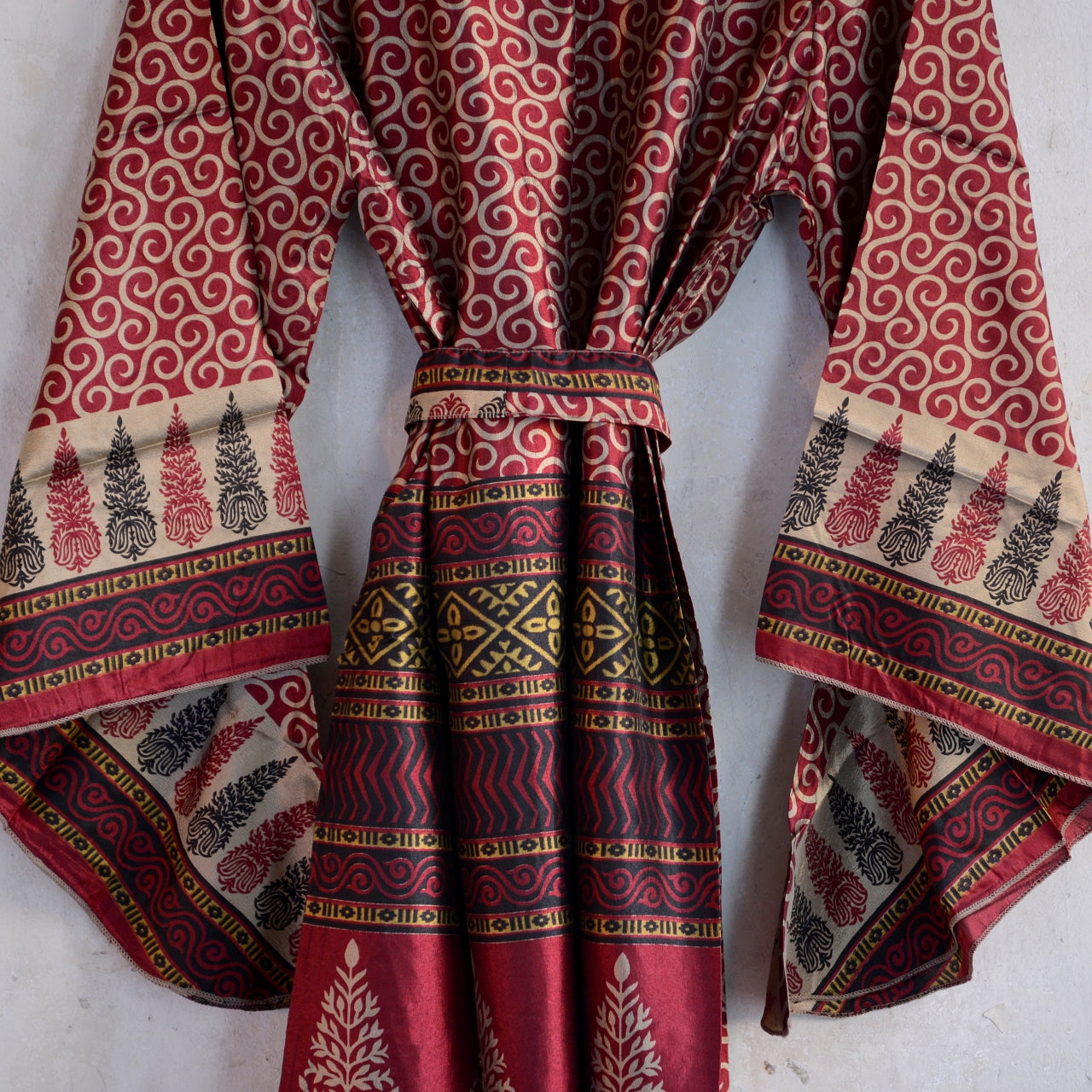 Vintage Silk Batwing Kimono - T