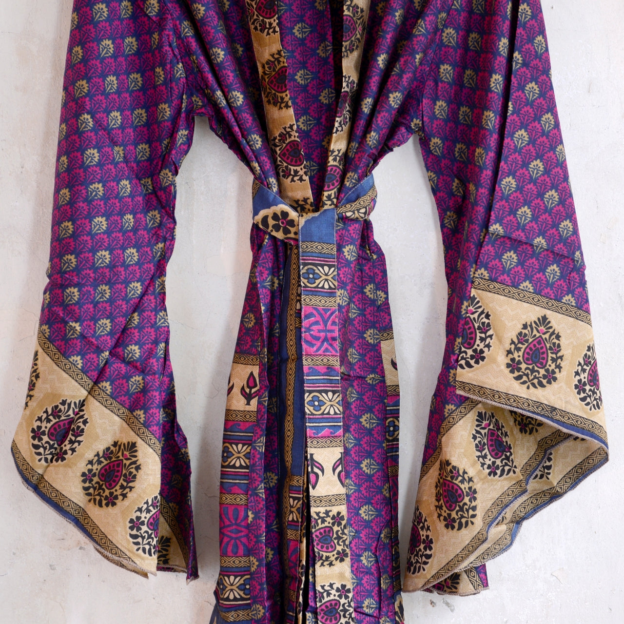 Vintage Silk Batwing Kimono - HH