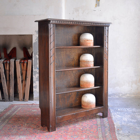 Dark Oak Mid-Century Bookshelves