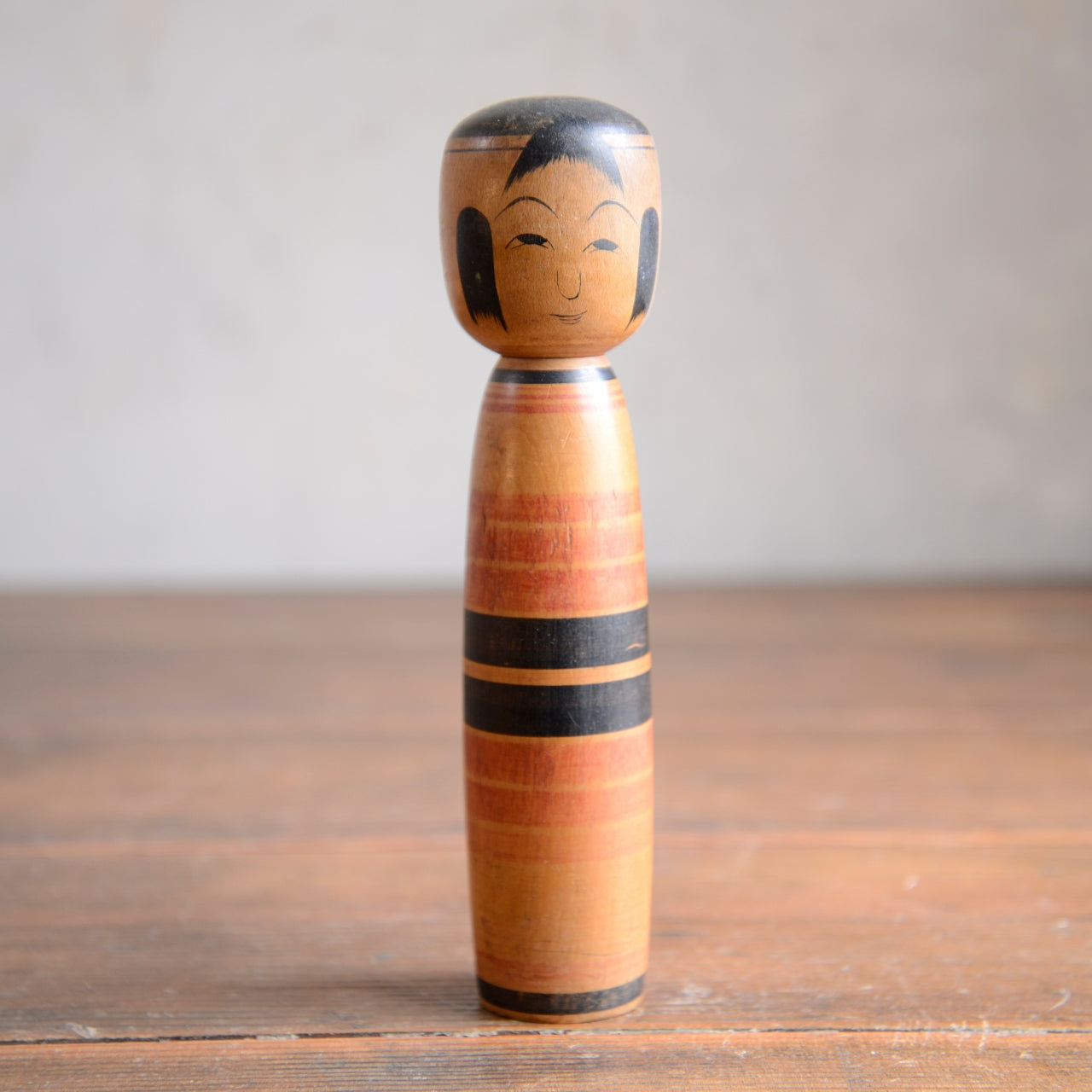 Set of 2 Traditional Japanese Folk Art Kokeshi Dolls