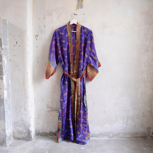 Long Vintage Silk Kimono