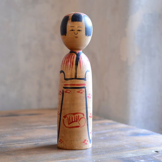 Traditional Japanese Folk Art Kokeshi Doll - 3