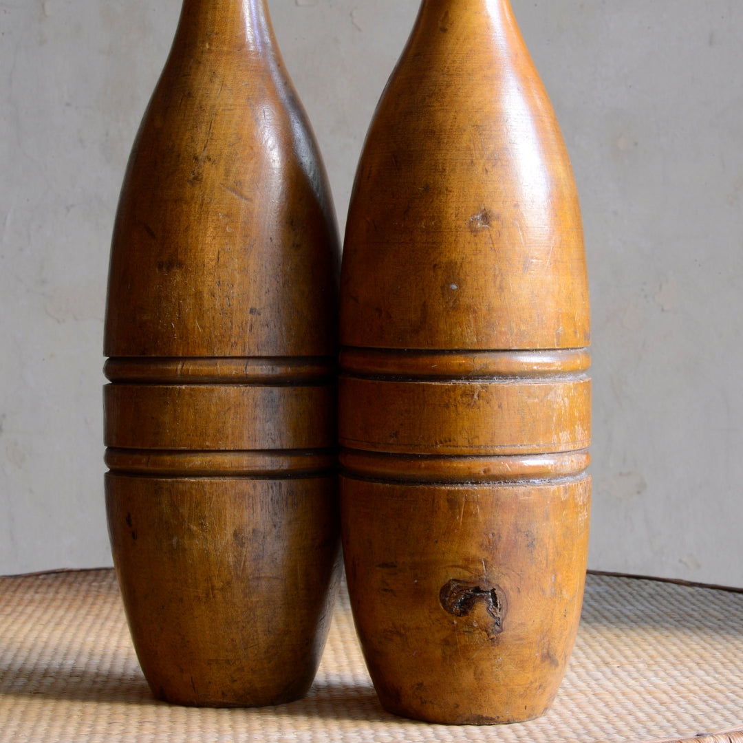 Pair of Antique Indian Clubs