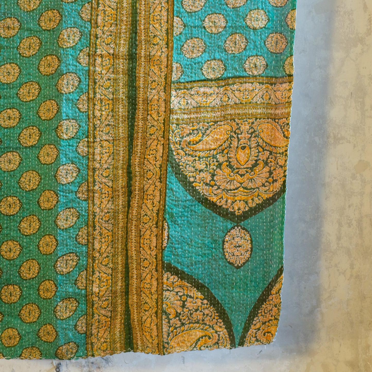 Vintage lightweight Cotton Kantha Quilt - No 2