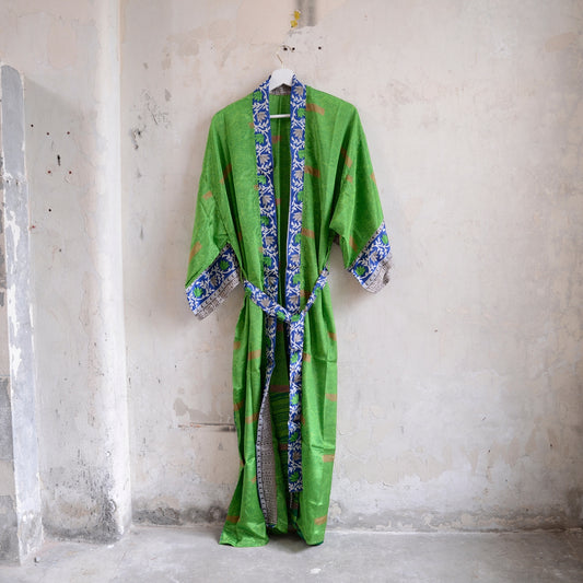 Long Vintage Silk Kimono