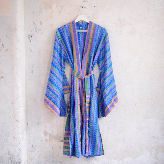 Vintage Silk Batwing Kimono - KK