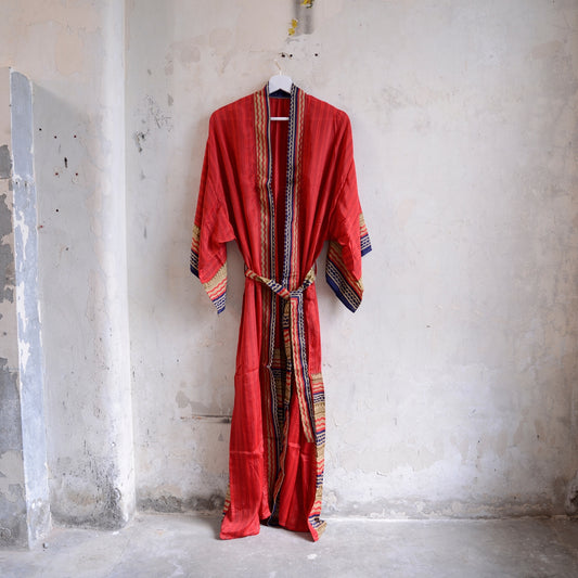 Long Vintage Silk Kimono