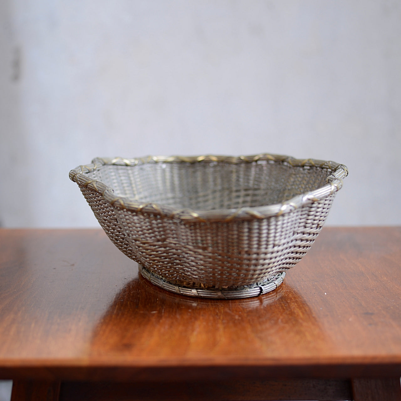 French Silverplate Woven Basket - Superb Quality