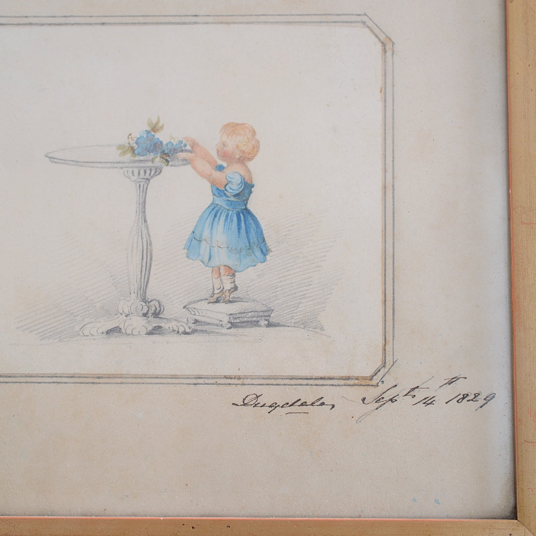 Small Girl on Stool | English School c1829