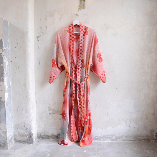Long Vintage Silk Kimono