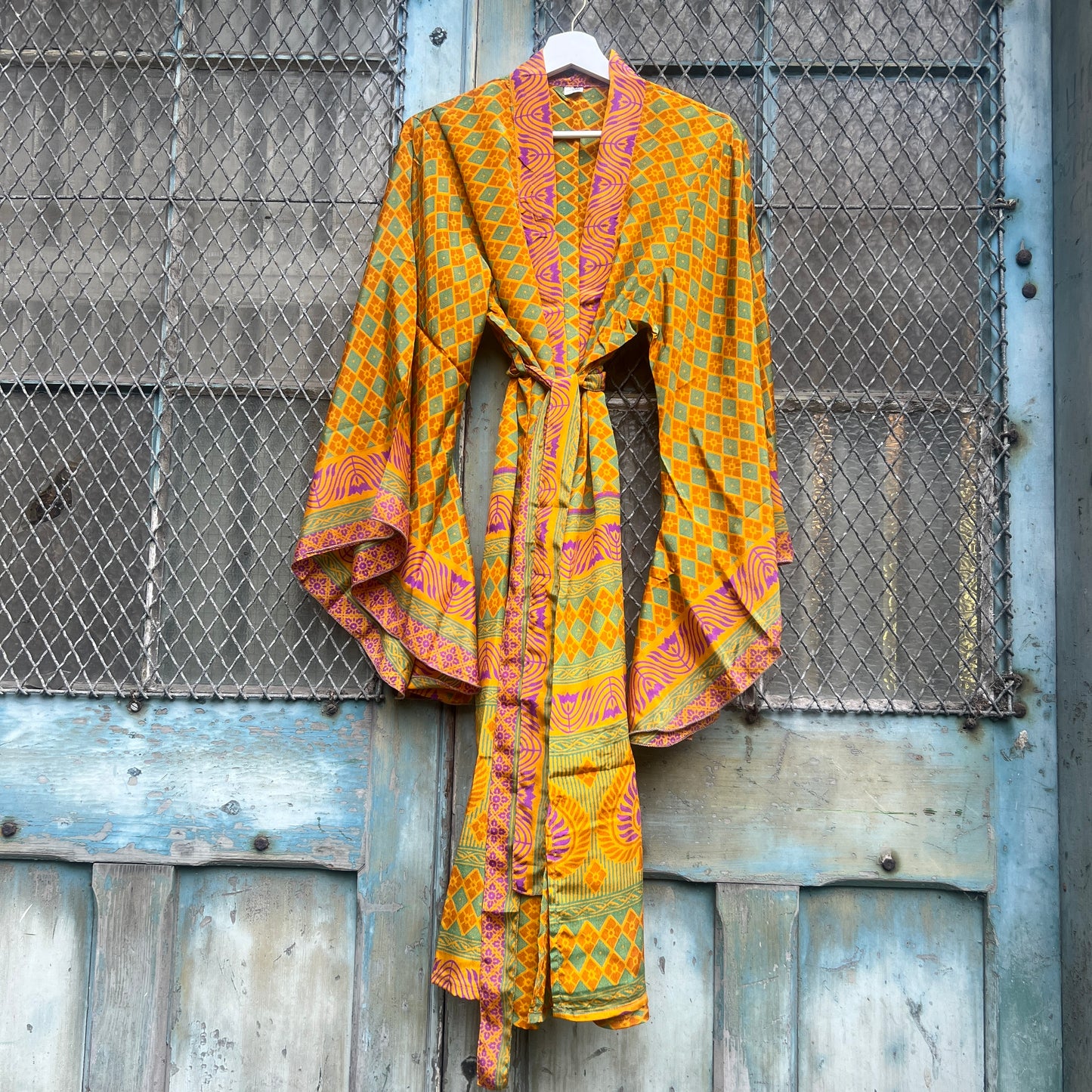 Vintage Silk Batwing Kimono - I