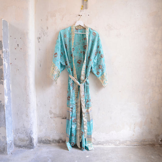Long Vintage Silk Kimono