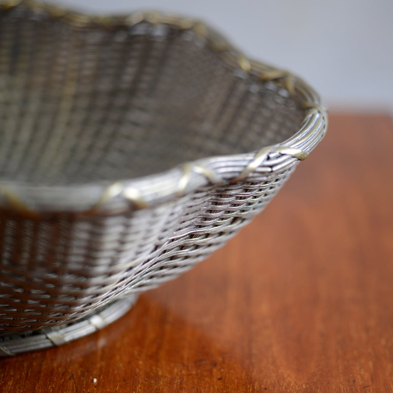 French Silverplate Woven Basket - Superb Quality