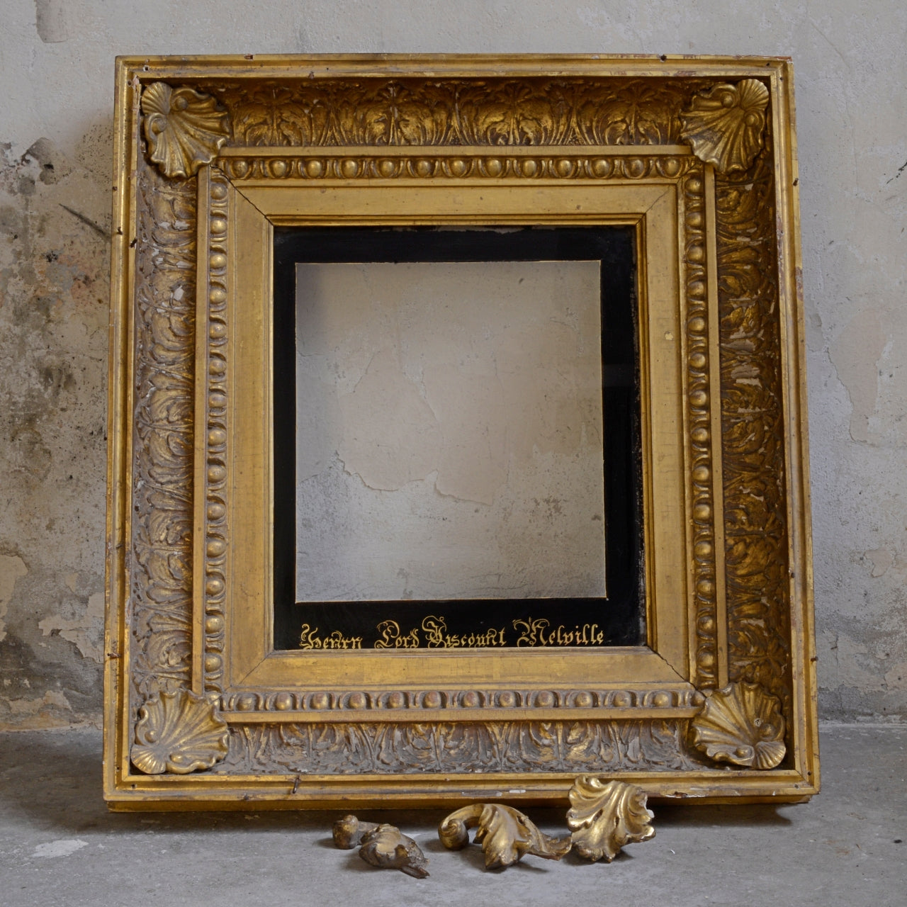 19thC Gilt & Gesso Picture Frame