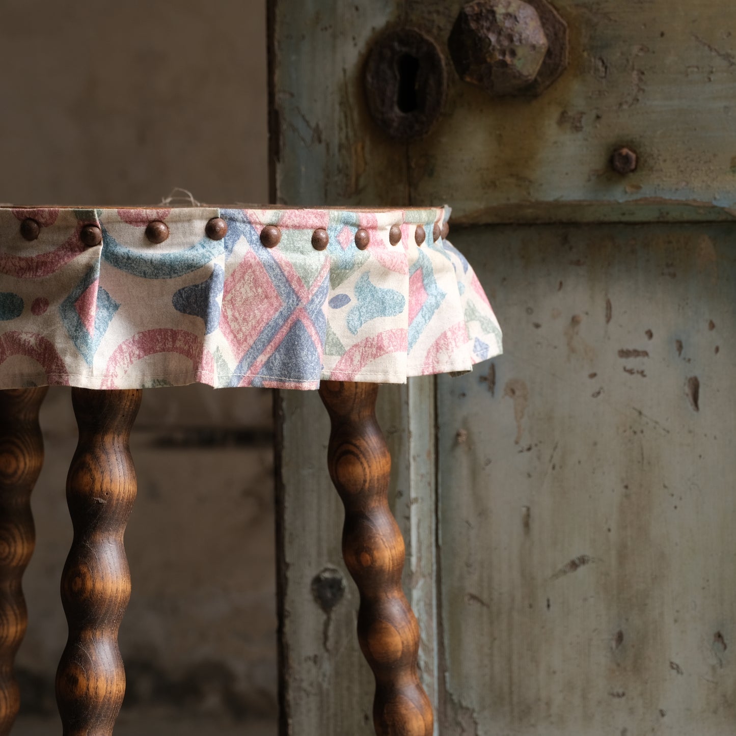 French Side Table with Bobbin Turned Legs