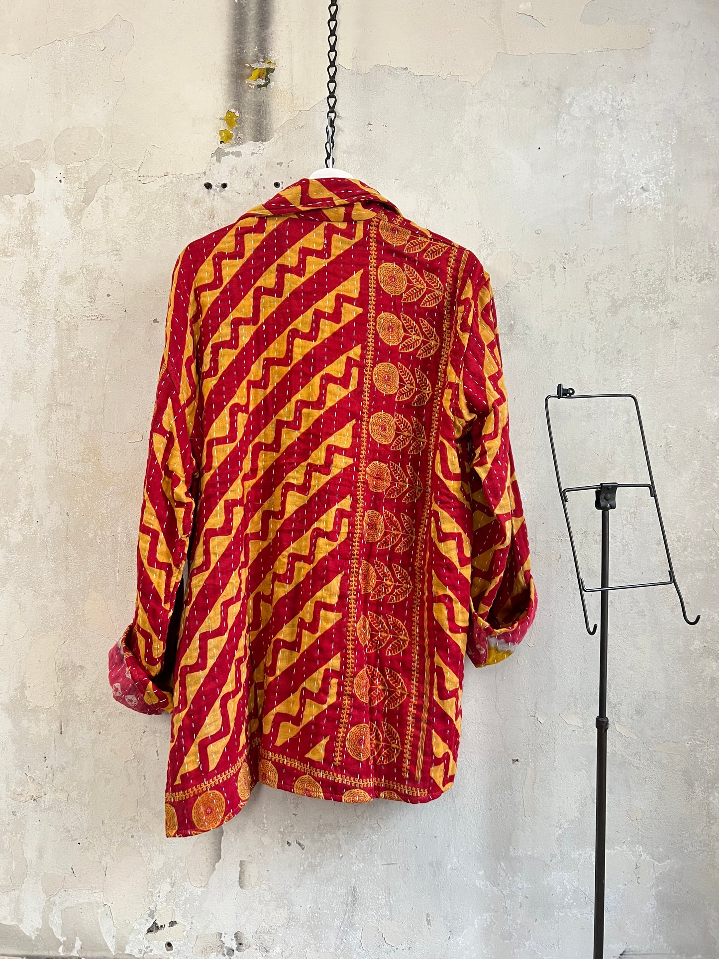 Vintage Cotton Kantha Reversible Jacket ~ No 26