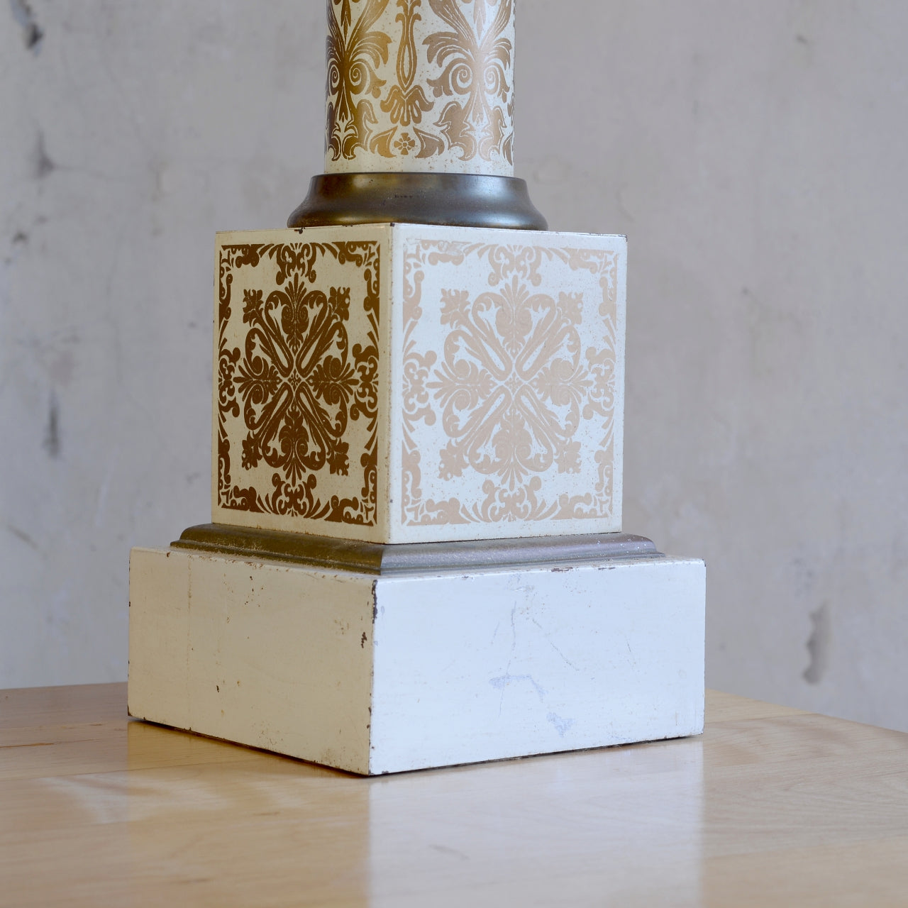 French Toleware & Brass Table Lamp