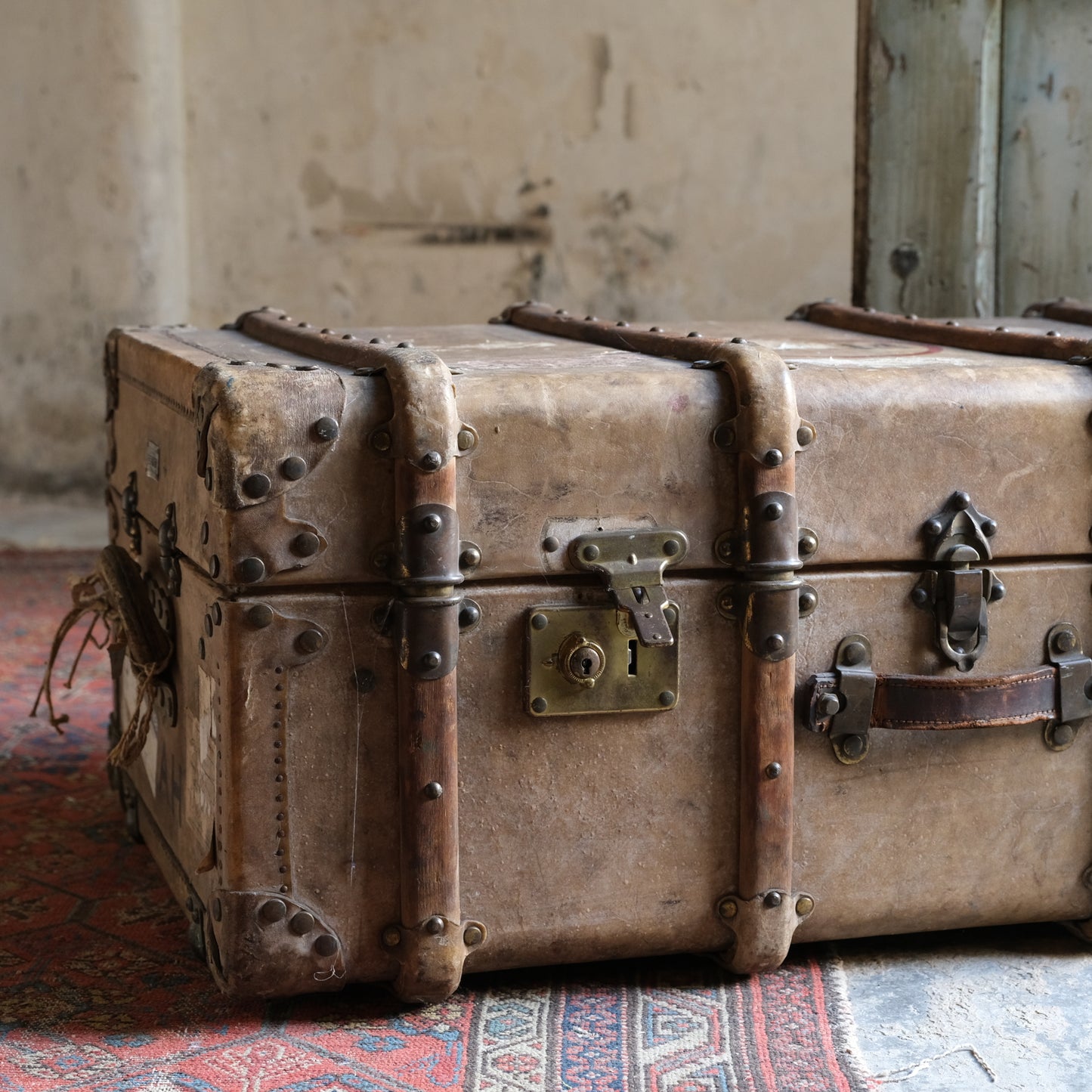 1920’s Vellum Cabin Trunk by luxury French maker Au Depart