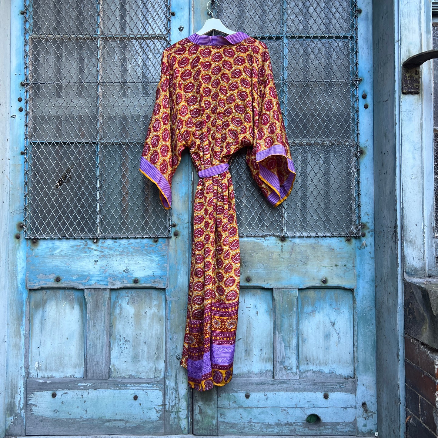 Long Vintage Silk Kimono - CC