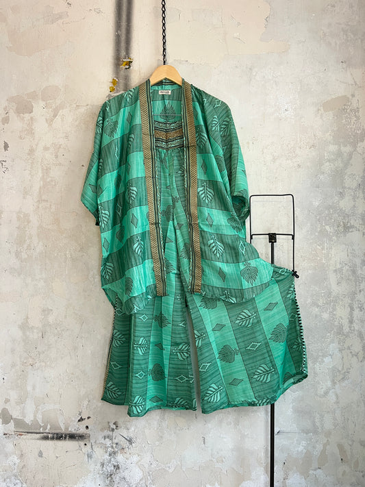 Vintage Silk Trousers & Shirt Co-ordinated Set