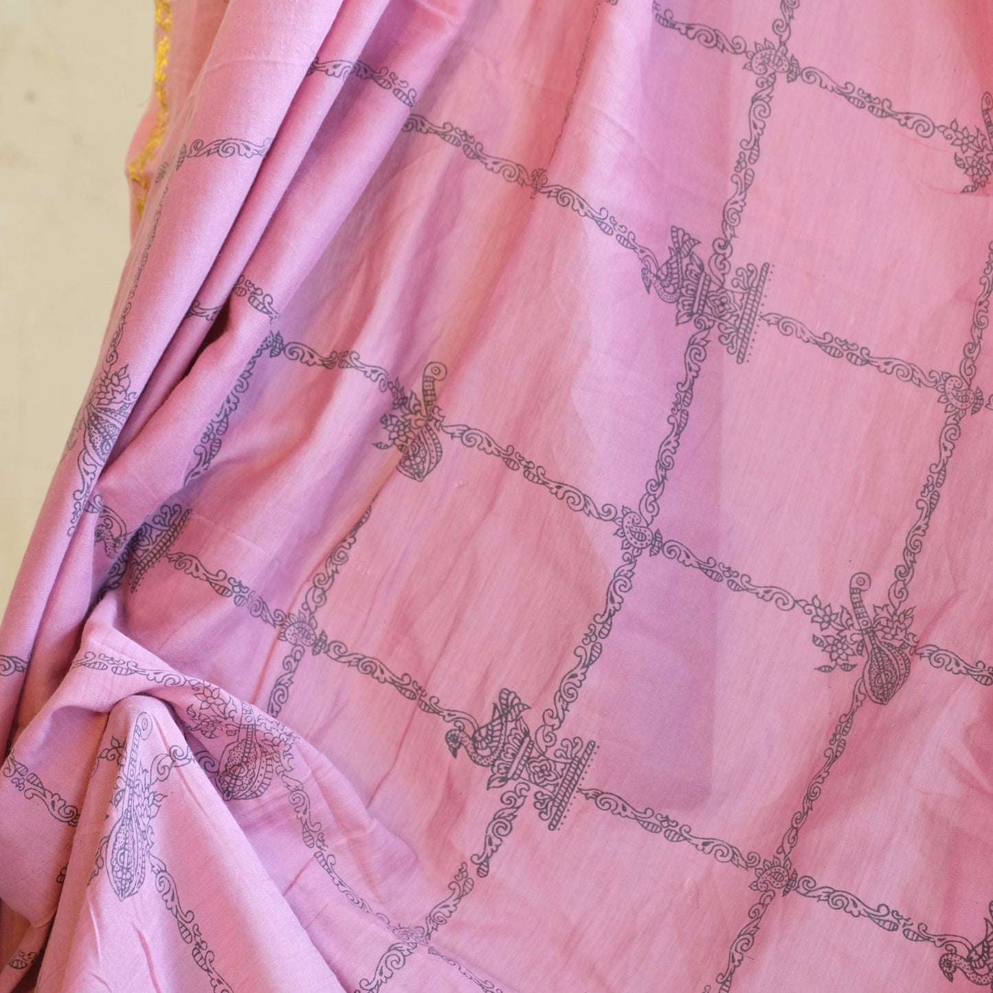 Vintage Cotton Saree Fabric - No 13