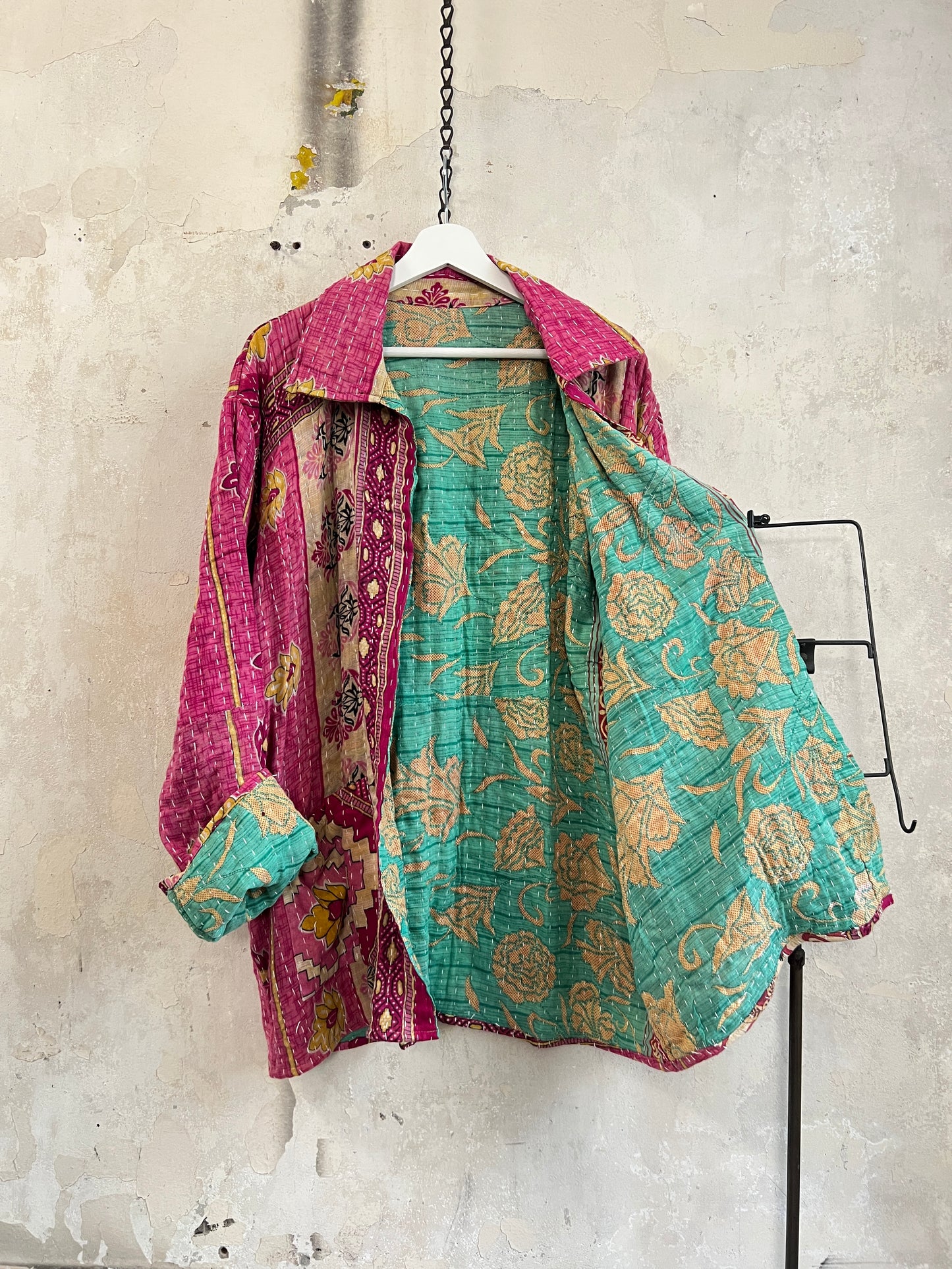 Vintage Cotton Kantha Reversible Jacket ~ No 18
