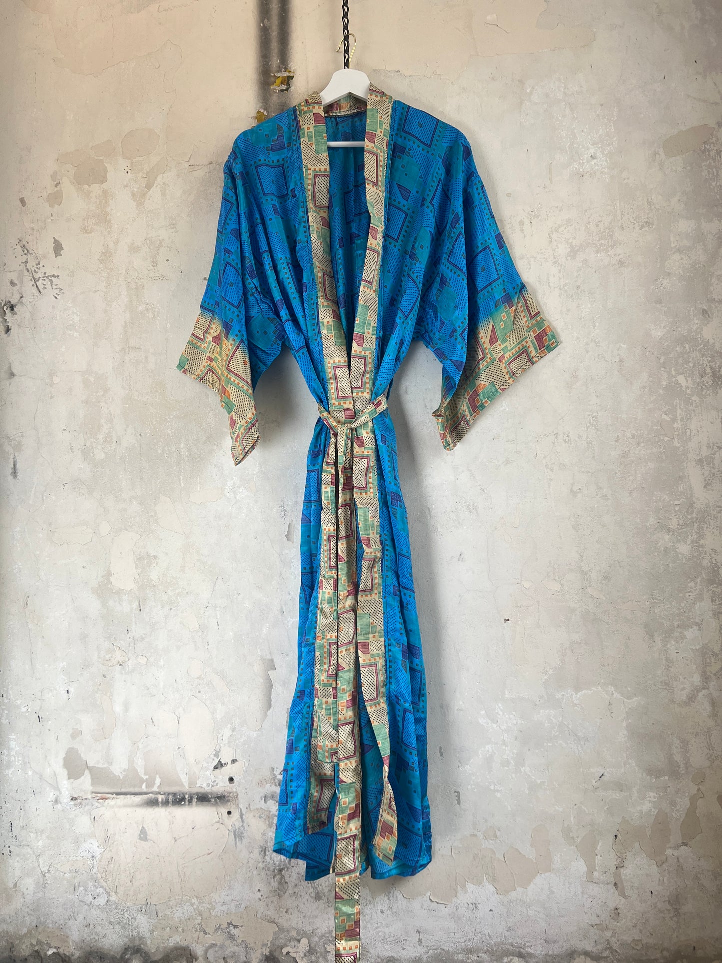 Long Vintage Silk Kimono