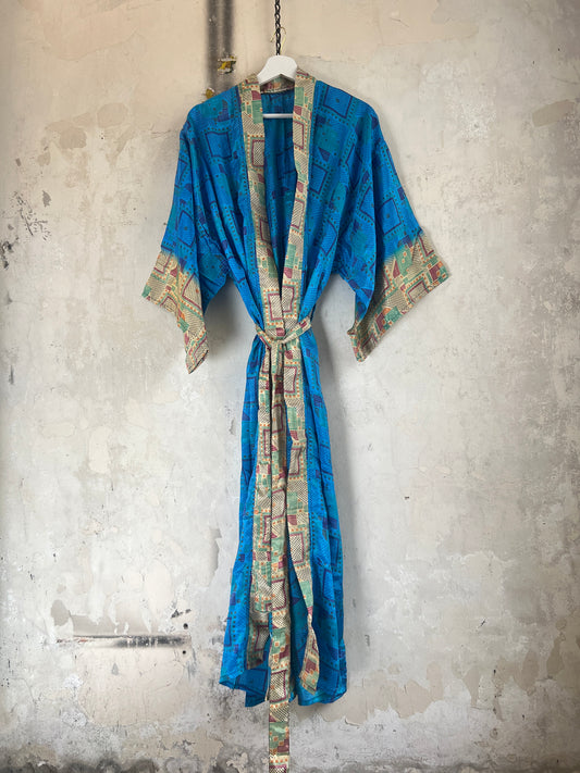 Long Vintage Silk Kimono
