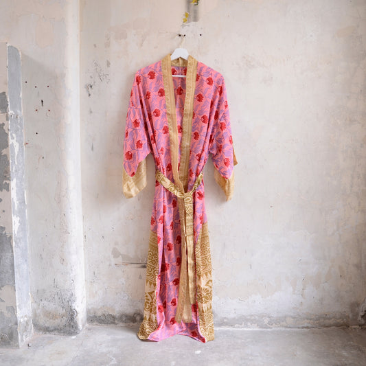 Long Vintage Silk Kimono