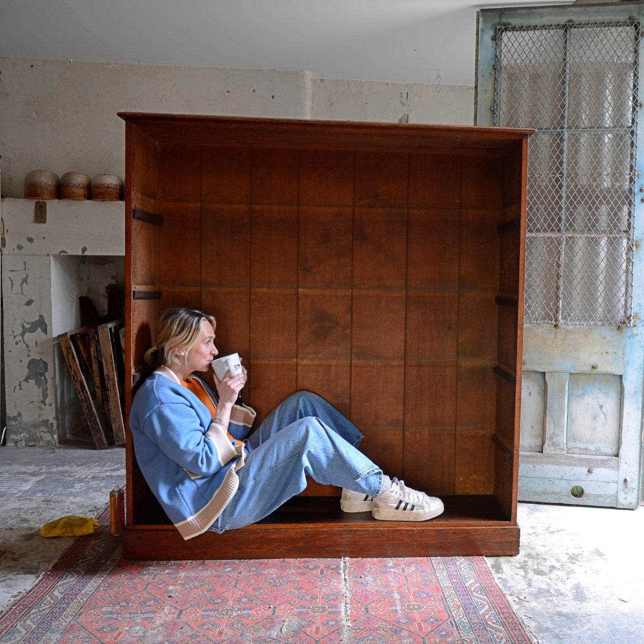 Large 19thC Oak Bookshelves