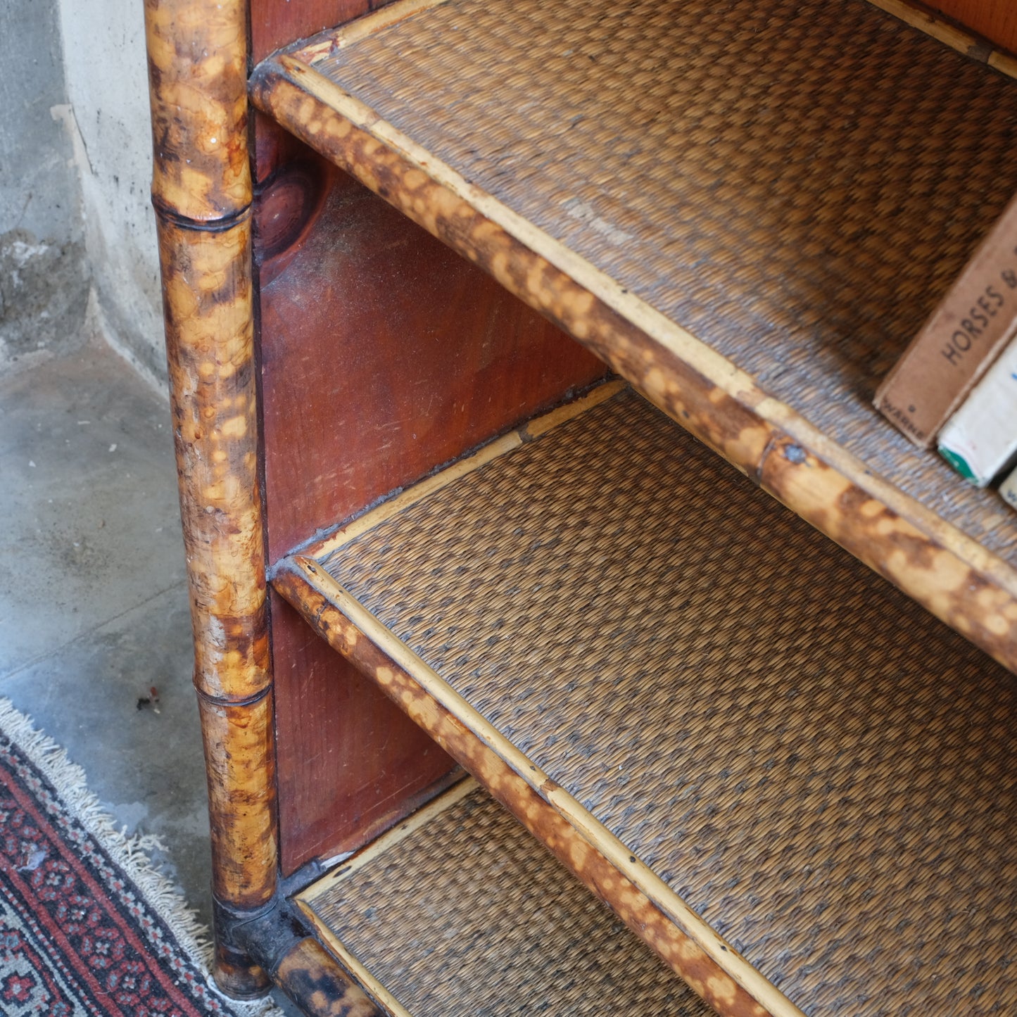 19thC Tortoiseshell Bamboo & Seagrass Bookshelves