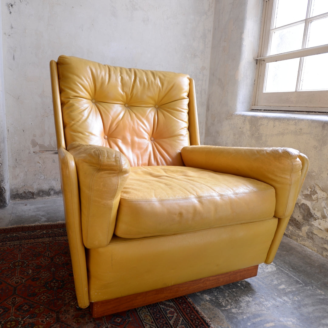 Pair of Leather Swivel Chairs