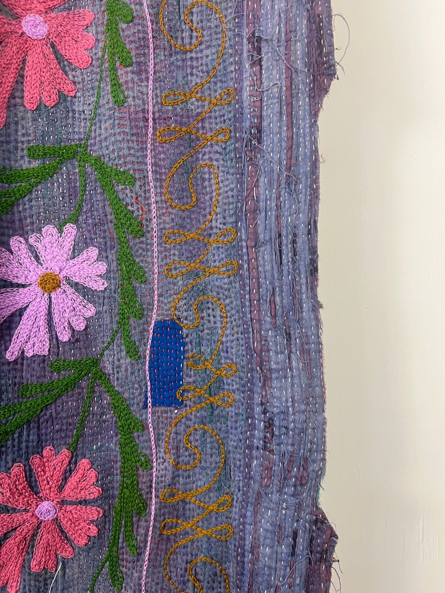 Vintage Kantha Suzani Quilt