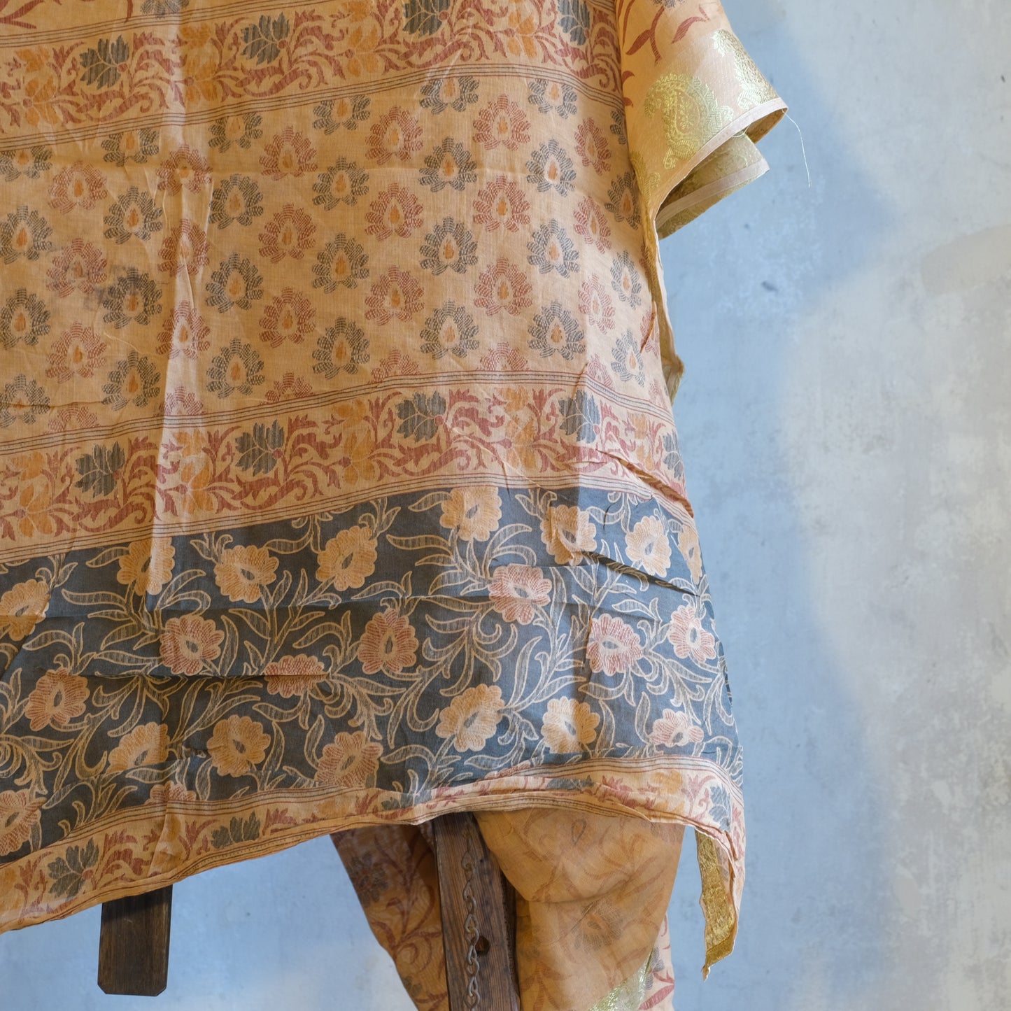Vintage Cotton Saree Fabric - No 8