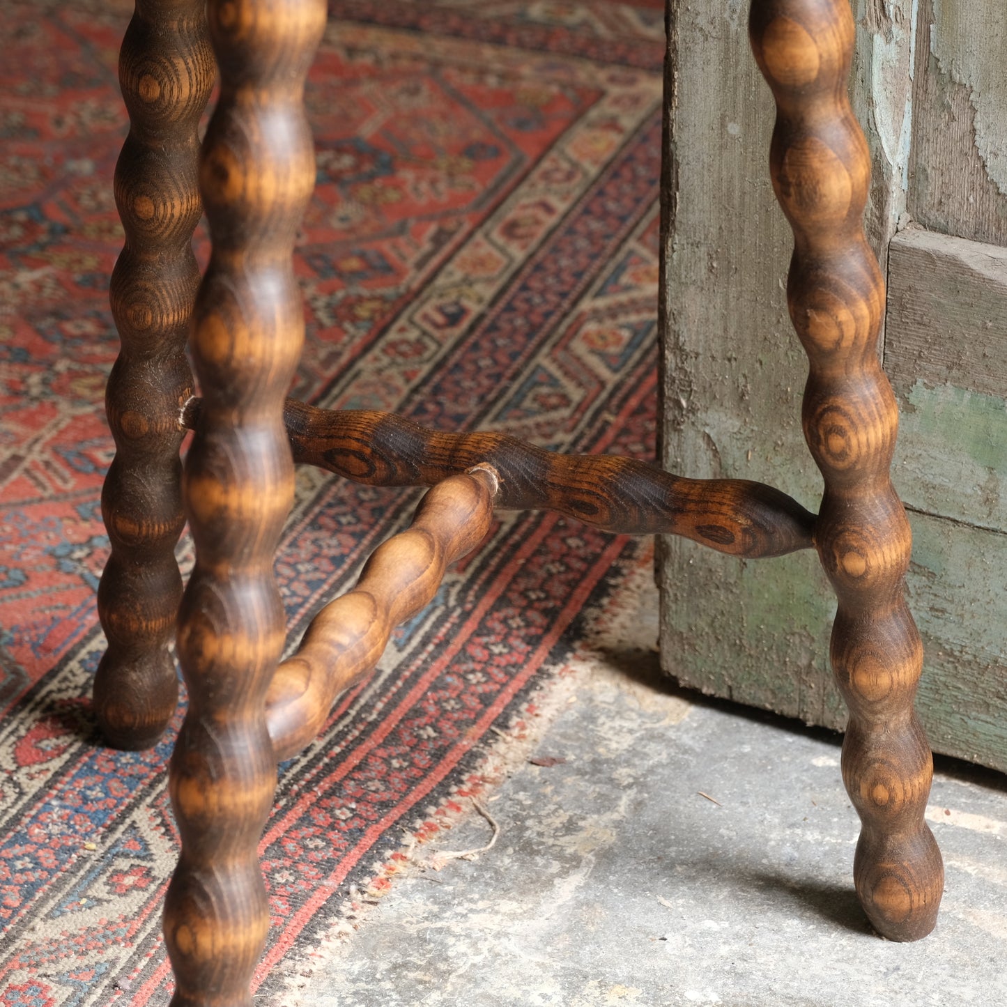 French Side Table with Bobbin Turned Legs