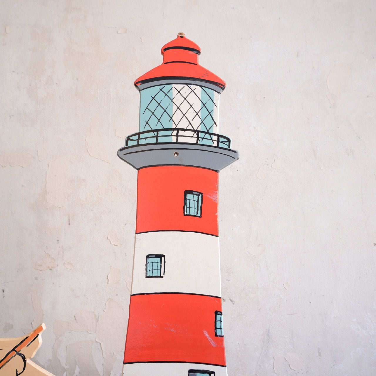 Seaside Sideshow Fairground Painted Board - Lighthouse