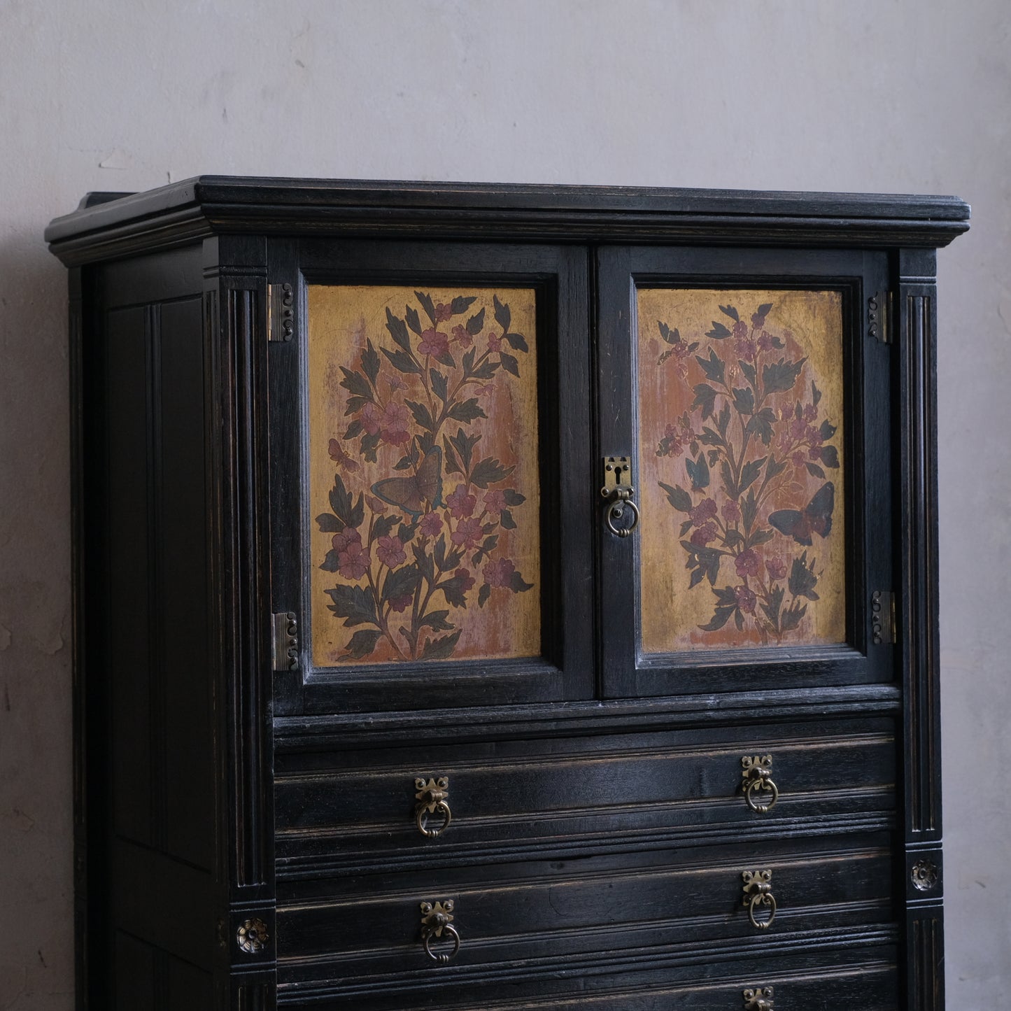 Aesthetic Movement Ebonised Cabinet by Gillows & Co.